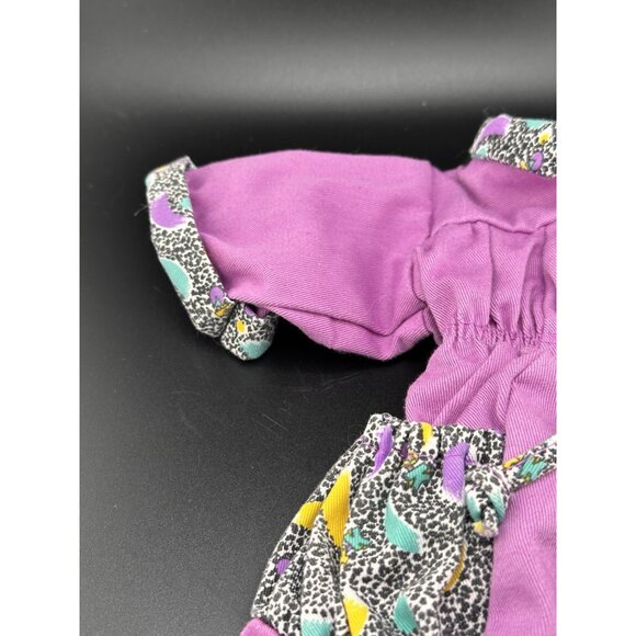 Vtg Cabbage Patch Kids Doll Designer Line Transitional VHTF Purple Jumper - Picture 3 of 11